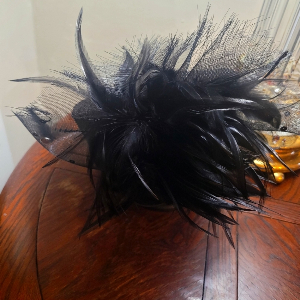 Whittal and Shon Feather and Rhinestone Hat